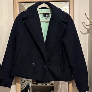 Kut from the Kloth Women's Navy Teddy Jacket Small